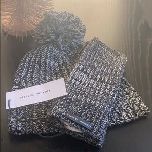 Rebecca Minkoff beenie and arms warmer set